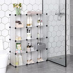 SONGMICS 12 Cube Storage Organizer，Plastic Stackable Cube Shelf - Image 4