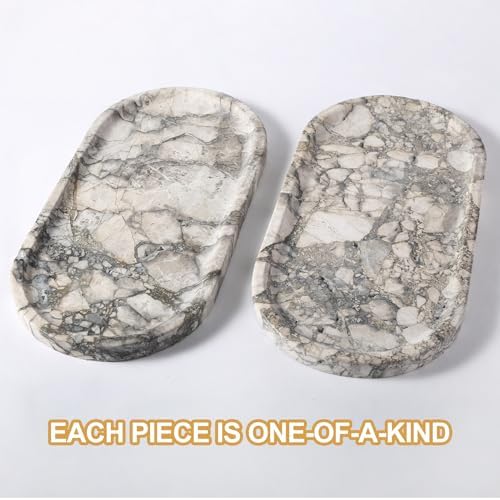 Koville Turkish Natural Travertine Tray, Catchall Tray - Image 3