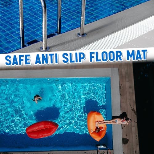 Reallnaive 3ft x 5ft Pool Mat Non Slip Drainage Mats Swimming Pool Floor Deck - Image 4
