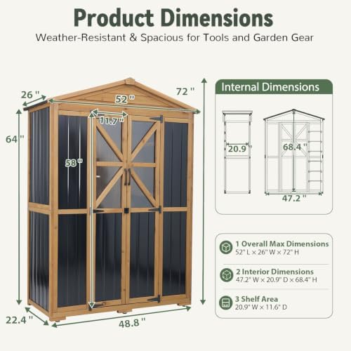 Ketive Outdoor Storage Cabinet, 72-Inch Tall, - Image 5