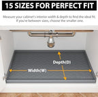 TigeJoy Under Sink Mats for Kitchen Waterproof 22" x 19", Cabinet Liner - Image 2