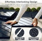 Interlocking Deck Tiles 44 Pack, Plastic Outdoor Deck Tiles - Image 4