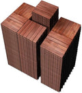 PrimeZone 216 PCS Solid Acacia Wood Interlocking Patio Deck Tiles Outdoor by PrimeZone