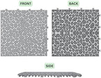 12" x 12" Gray Interlocking Deck Tiles, Anti-Slip Pebble Stone Pattern - Image 7