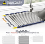 Tomorotec Roll Up Dish Drying Rack Over Sink, 304 Steel - Image 4