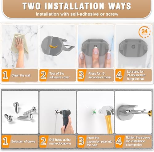Niunuerga 48 Pack Adhesive Hat Hooks - Image 6