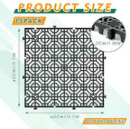 15 Pcs Ground Protection Mats, Interlocking Black 15.7 x 15.7 in - Image 2