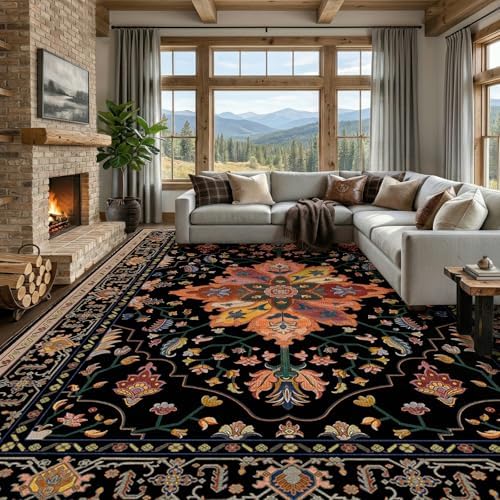 RELEANY Washable Area Rug, Large 10'x14' by RELEANY
