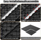 44pcs Plastic Interlocking Patio Deck Tiles, 12 x 12in Waterproof Indoor - Image 6