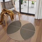 Lahome Modern Rainbow Small Round Rug, 3ft Washable Circle Rug by Lahome