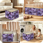 Watercolor Purple Floral Shoe Organizer - Image 7