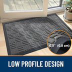 OLANLY Front Door Mat Outside Entrance 47x17, Heavy-Duty Rubber Doormat - Image 5