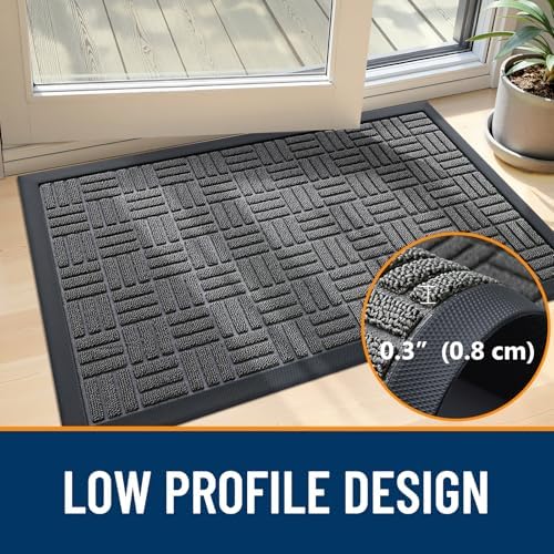 OLANLY Front Door Mat Outside Entrance 47x17, Heavy-Duty Rubber Doormat - Image 5