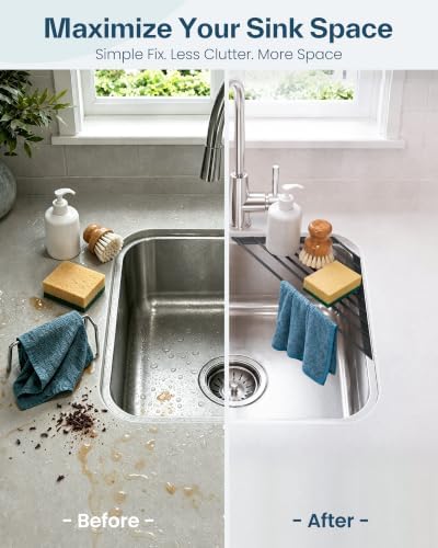 Ohuhu Corner Sink Caddy, Sponge Holder - Image 2