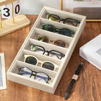 Juexica 4 Pcs Velvet Sunglass Trays 6 Grids Sunglasses Organizer - Image 3