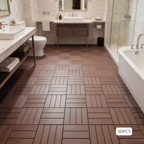 30 Pack Interlocking Deck Tiles 11.8"x11.8" Interlocking Patio Deck Tiles - Image 6