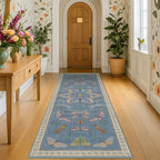 Blue Insect 2'6'' Wide 8' Long Hallway Runner Rug - Image 3
