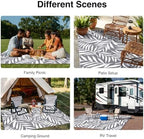 OLANLY Outdoor Rug 9x12 ft Waterproof Reversible Leaf Mat - Image 7