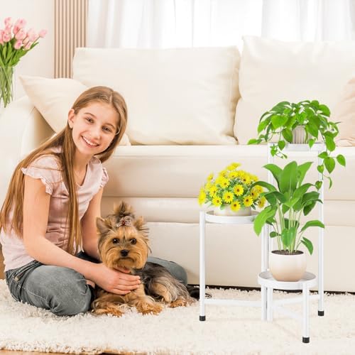 iDavosic.ly Plant Stand Indoor Outdoor, 3 Tier Metal Corner Shelf - Image 2