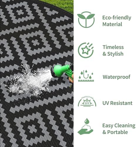 GENIMO Outdoor Rug, Waterproof Plastic Rugs - Image 4