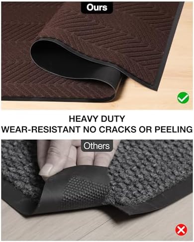 3′ x 6′ Heavy Duty Front Door Mat Indoor Outdoor Entrance, Easy Clean - Image 2