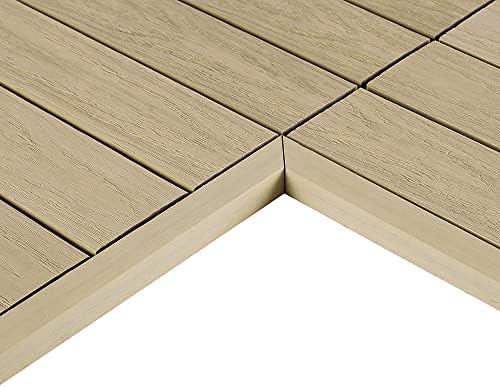 NewTechWood 1/12 ft. x 1 ft. Quick Deck Composite Deck Tile Inside Corner Trim by NewTechWood