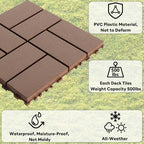 44 Pack Plastic Interlocking Patio Deck Tiles Waterproof All Weather - Image 6