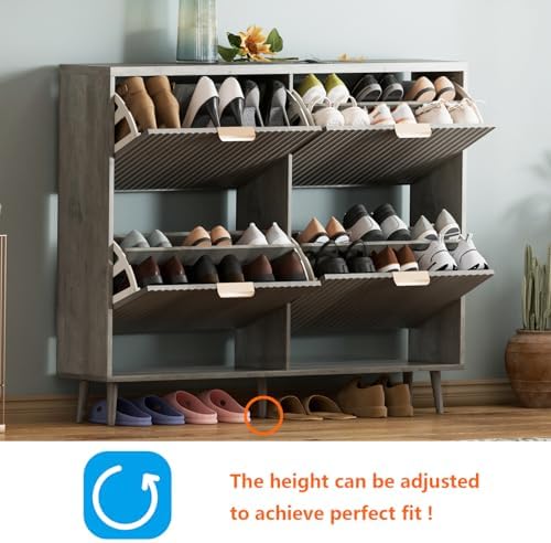 Shoe Cabinet Storage, Modern Freestanding Organizer - Image 3