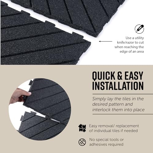 Playsafer Slatted Rubber Interlocking Tile - Image 4