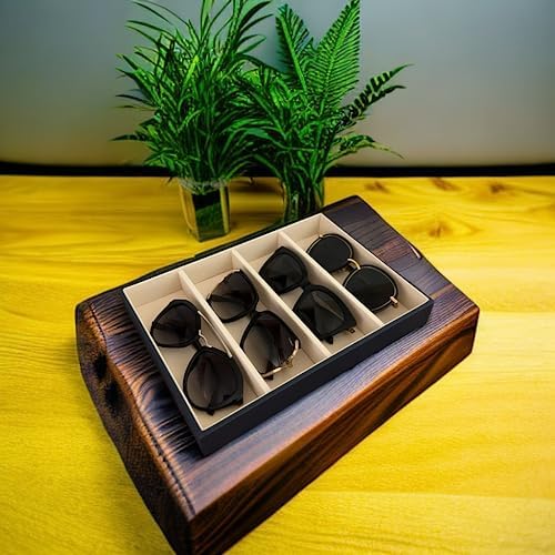 Premium Quality Sunglasses Tray Organizer Display PU Leather Exterior Soft - Image 3