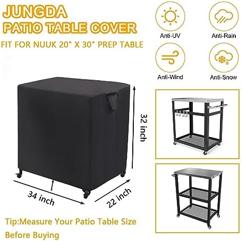 Outdoor Prep Cart Cover for Nuuk 20" x 30" Pizza Oven Table - Image 2