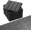 88 Pack Plastic Interlocking Patio Deck Tiles, Patio Floor Decking Tiles by Unknown