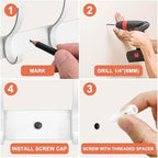 Coat Rack Wall Mounted, 6 Coat Hooks - Image 6