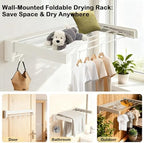 Wall Mounted Clothes Drying Rack 27 inches, Foldbale Laundry Drying Rack 6 Rods - Image 4