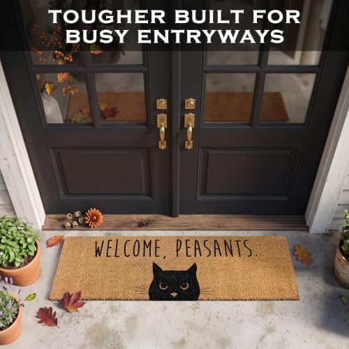 Welcome Peasants Cat Doormat 50x15 Inch - Image 2