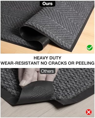 4′ x 6′ Heavy Duty Front Door Mat, Large Non-Slip Entryway Rug - Image 3