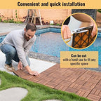 Acacia Wood Interlocking Deck Tiles - Image 4