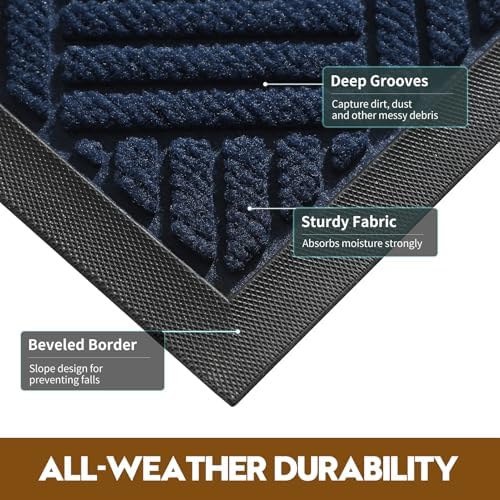 Front Door Mat, Heavy Duty Non-Slip Doormat 35.5"x24" - Image 4