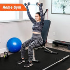 SUPERJARE 0.4'' Thick 6 Pcs 24 Sq Ft Rubber Top Exercise Equipment Mats - Image 2