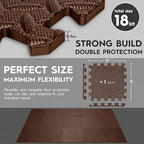 18 Pcs EVA Foam Floor Tiles, Puzzle Exercise Mat Set - Image 3