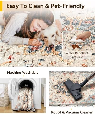 RELEANY Washable Area Rug, Runner 2'6"x10' - Image 3
