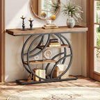 Huuger 47.2 Inch Entryway Table, Industrial Console Sofa Table - Image 3
