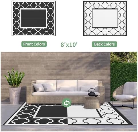 GENIMO Outdoor Rug, Waterproof Plastic Rugs - Image 4