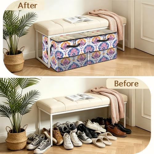 Boho Mandala Floral Shoe Organizer - Image 5