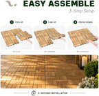 Acacia Interlocking Deck Tiles, 12 Slats - Image 3