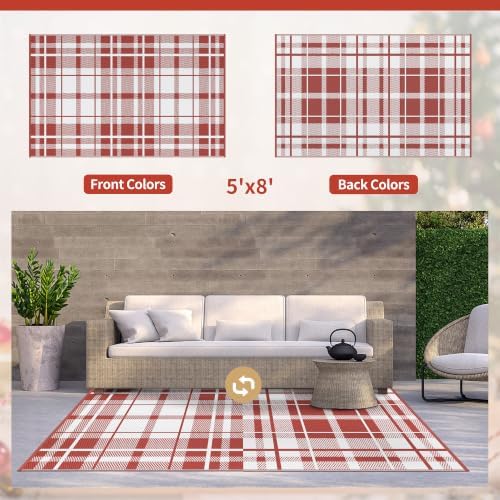 GENIMO Outdoor Rug, Waterproof Plastic Rugs - Image 2
