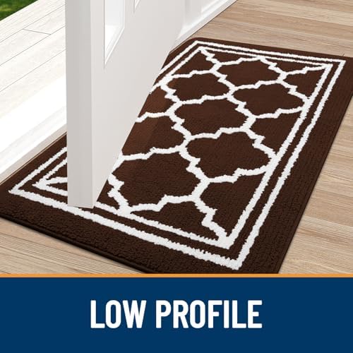 Buganda Indoor Door Mat, Dirt Resistant Doormat, Dark Brown - Image 3