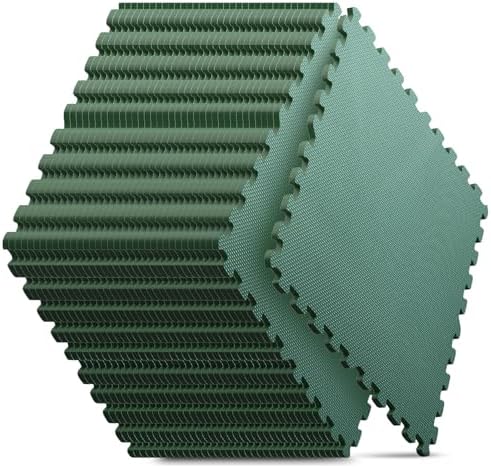 36 Pack 144 sqft Home Gym Mat, Puzzle Exercise Mat, EVA Interlocking Foam Floor by NazhuraGoodCompanionAtHome