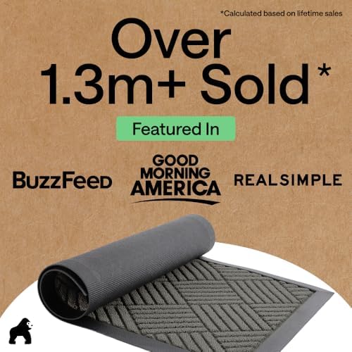 GORILLA GRIP WeatherMAX Door Mat, Indoor Outdoor Use - Image 4