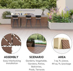 44 Pack Plastic Interlocking Patio Deck Tiles Waterproof All Weather - Image 5